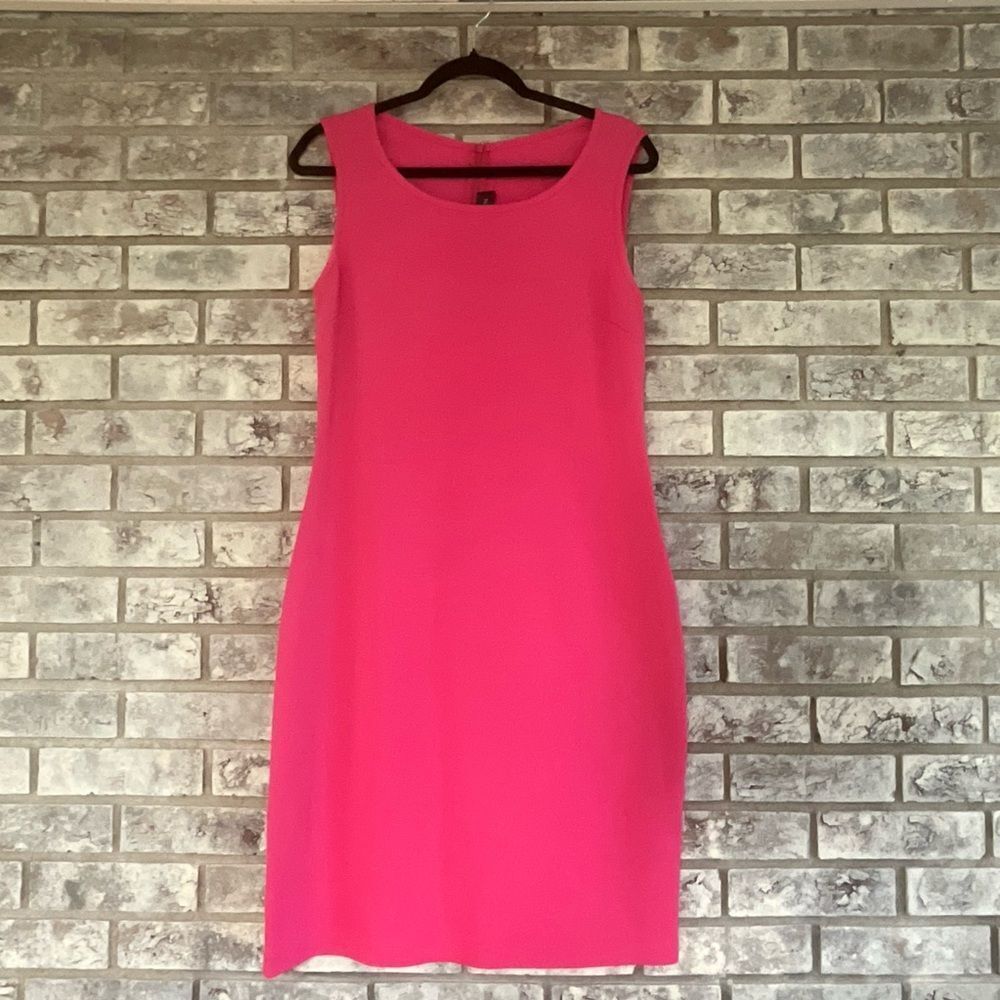 St. John Hot Pink Sheath Dress | Size 10 | Made in USA